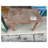 Small wooden table for plant stand