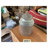 Old 8 quart hand carry milk can