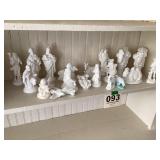 Unfinished ceramic nativity set