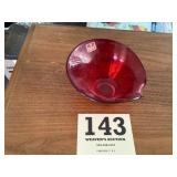 Handmade, Viking glassware, cobalt red
