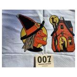Two vintage Halloween, hanging decorations