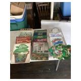 Lot of assorted books and holiday items