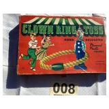 Early clown ring toss game note missing 1 ring