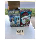 Like new Solar Santa light