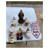 Lot of Santa Christmas Ornaments & Santa figures