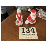 Vintage Mr. and Mrs. Santa Claus salt and pepper