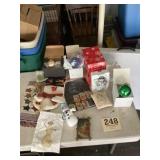 Assorted Christmas ornaments and decorations