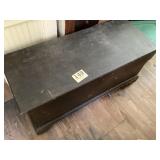 Nice early dovetail wooden blanket chest