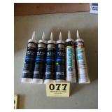 Six tubes of caulking