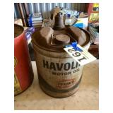 Vintage Havoline motor oil can