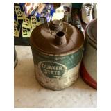 Vintage Quaker State motor oil can