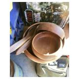 Mid-century modern wooden bowl set