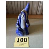 Blue glazed Santa