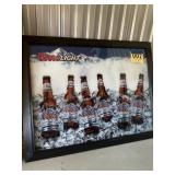 Framed Coors light reflective plaque