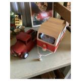 Red truck and camper Christmas decor
