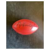 Mark Van Eeghen autographed mini football