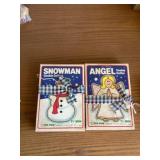 Snowman and angel 7 inch cookie cutters