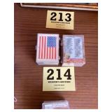 Two sets of desert storm trading cards