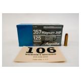 AGUILA 357 MAG JHP 125GR 1 BOX(50 RNDS)