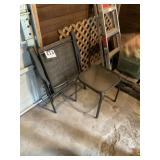 Folding chair and small side table