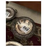 Silver plate decorative serving bowl
