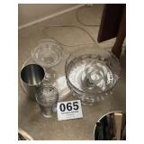 Punchbowl and glassware