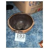 Handled salt glaze bowl