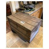 Vintage shipping trunk