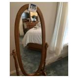 Oak dressing mirror