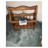 Oak magazine rack