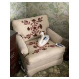 Cushioned chair, decorative