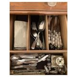 Silver plate drawer lot