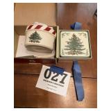 Spode coasters and dip set