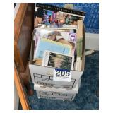 Books and magazines lot two boxes full