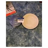 Serving bowl and blue serving dish