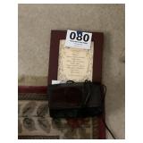 Miscellaneous lot with framed retirement, print,