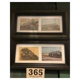 Framed photos and postcards