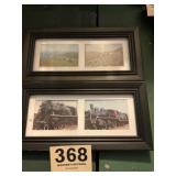 Framed photos and postcards