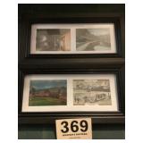 Framed photos and postcards