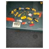 Diecast and plastic construction vehicles