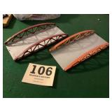 Pair of American flyer train bridges