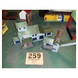 Farmhouse and barn, train accessory