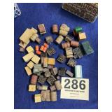 Train display and accessory lot Barrels and