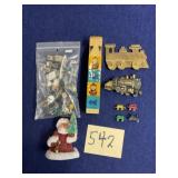 Miscellaneous train items lot with belt buckle in