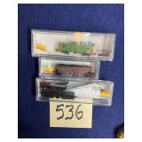 N Scale Train car lot with train crane