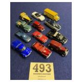 Diecast and plastic vehicle lot for train