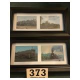 Framed photos and postcards