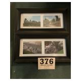 Framed photos and postcards
