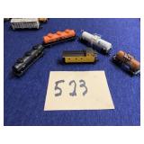 N Scale Train car lot with caboose Tankers