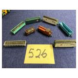 N Scale Train car lot with caboose Coal cars and